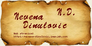 Nevena Dinulović vizit kartica